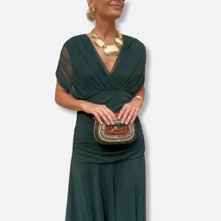 Elysea™ Luna - Elegant Dress With V-Neckline