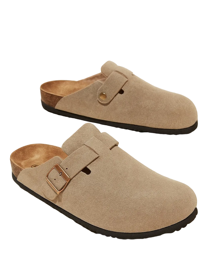 Genuine Suede Clogs  -  Comfort