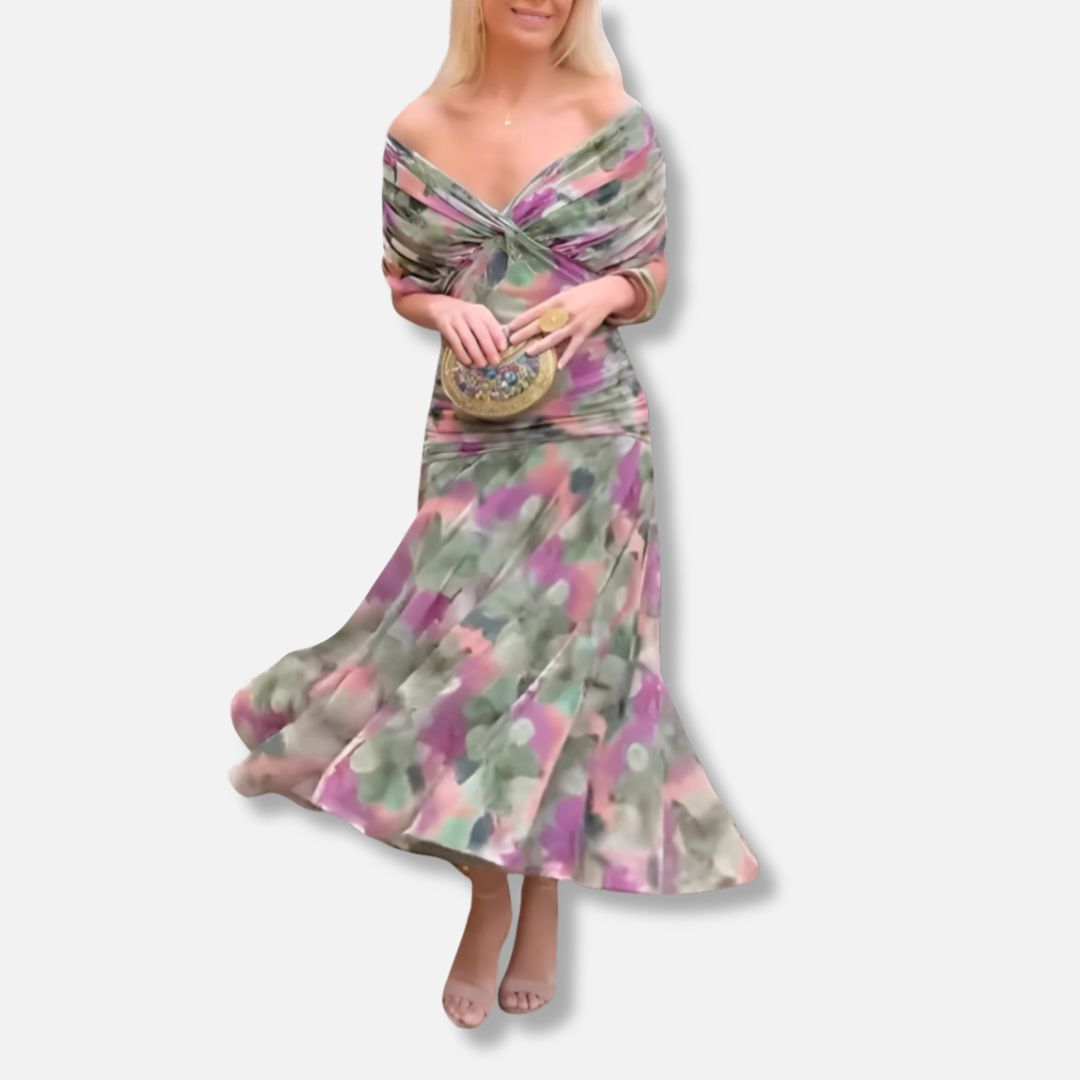 Elysea™ Luna - Elegant Dress With V-Neckline