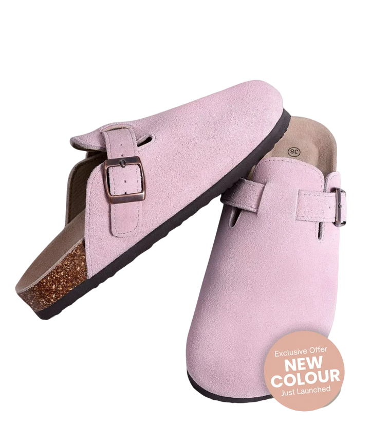 Genuine Suede Clogs  -  Comfort