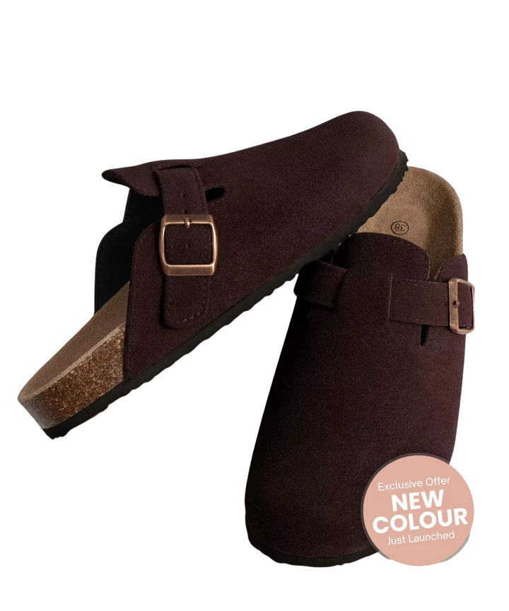 Genuine Suede Clogs  -  Comfort