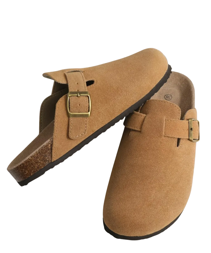 Genuine Suede Clogs  -  Comfort