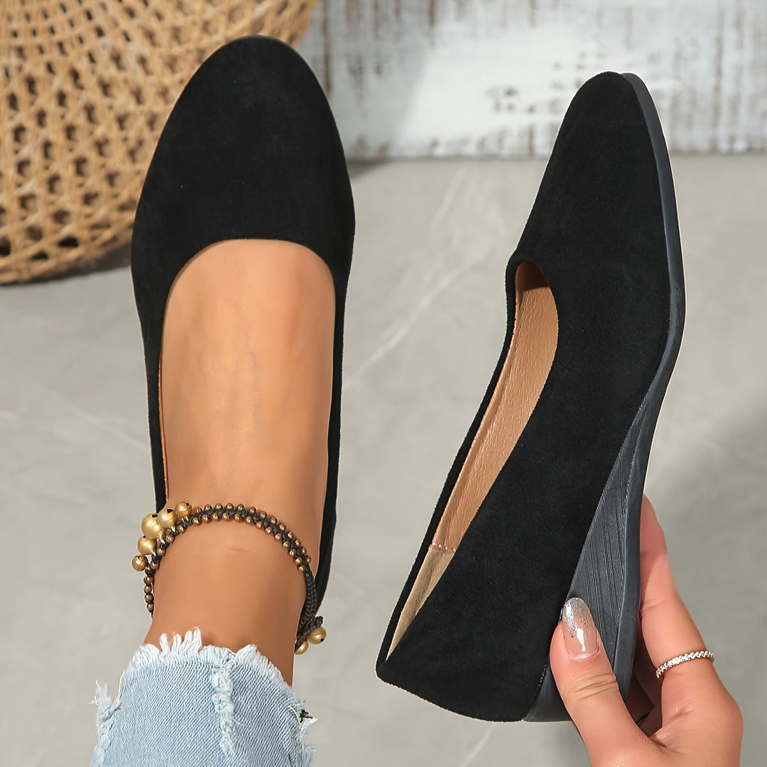 ELISA | COMFORTABLE BALLERINA FLATS WITH WEDGE HEELS