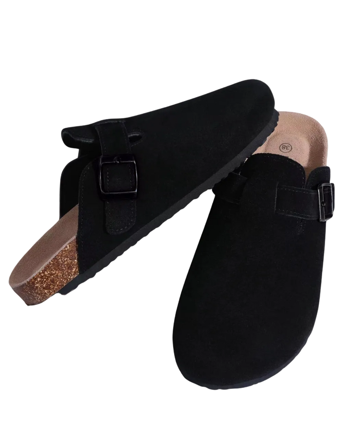 Genuine Suede Clogs  -  Comfort
