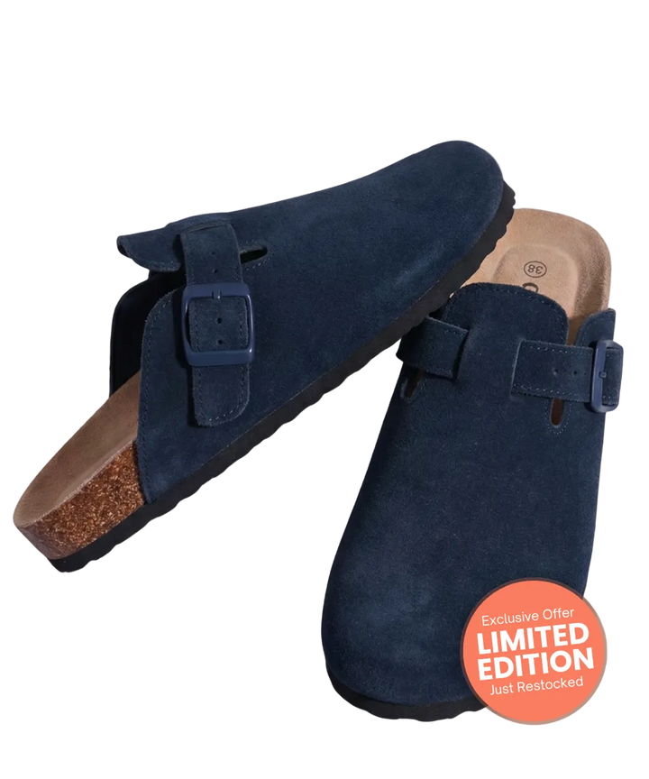 Genuine Suede Clogs  -  Comfort